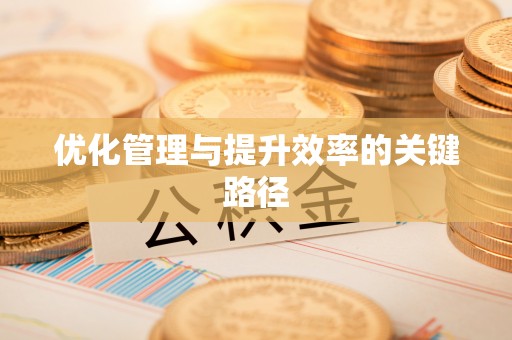 信用优化管理与提升效率的关键路径