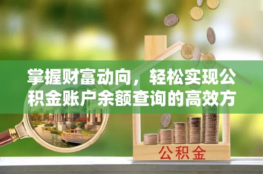 信用掌握财富动向，轻松实现公积金账户余额查询的高效方式