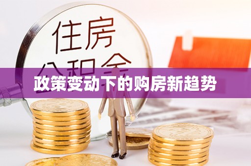 信用政策变动下的购房新趋势