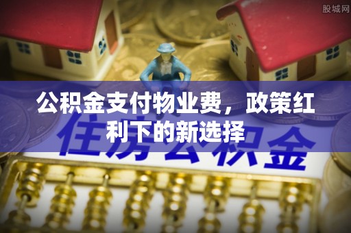 信用公积金支付物业费，政策红利下的新选择